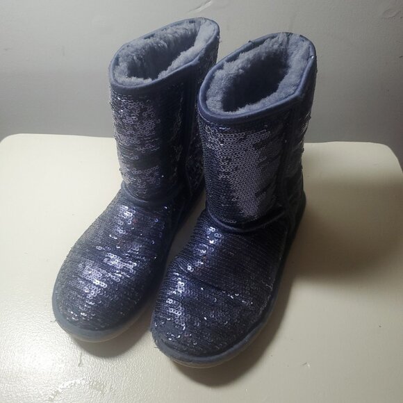 UGG Classic Short Boots Purple Sequin - Picture 1 of 5